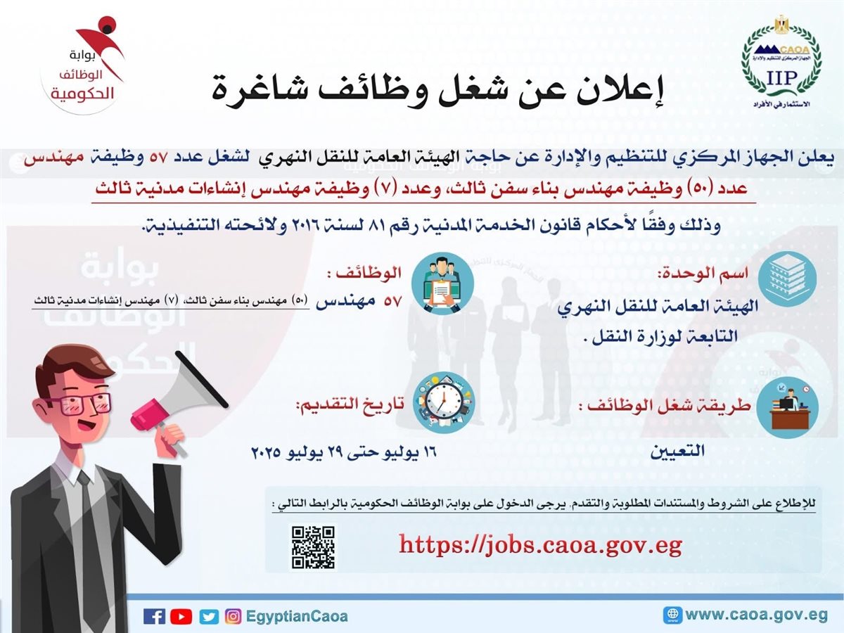 إعلان التوظيف&nbsp;