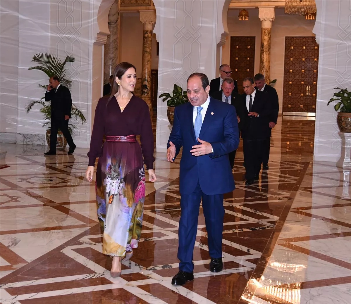 &nbsp;الرئيس السيسي والملكة ماري