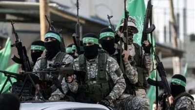 عناصر ملثمة تابعة لحماس تعترض طريق الشاحنات القادمة من رفح