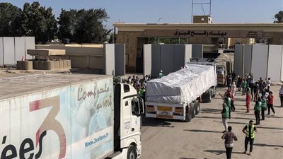 دخول 150 شاحنة مساعدات إنسانية إلى غزة من معبر رفح