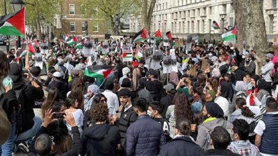 مسيرة حاشدة بأشهر شوارع التسوق في لندن دعمًا لفلسطين