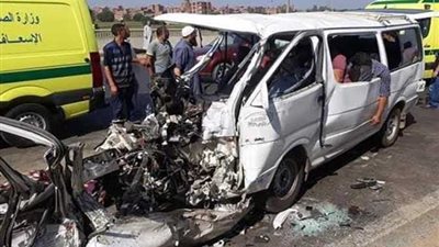 حادث تصادم مروع يصيب 5 أشخاص بـ القليوبية 