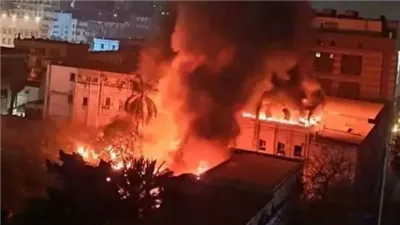 صابة 4 أشخاص في حريق مروع داخل كسارة بالدقهلية